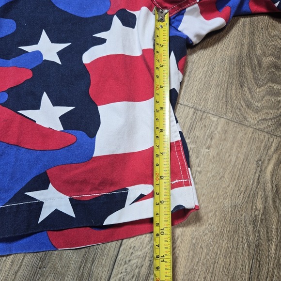 Polo Ralph Lauren Shorts Men 38 Red White Blue Camo Stars Relaxed Fit Chino Pony - Picture 7 of 11